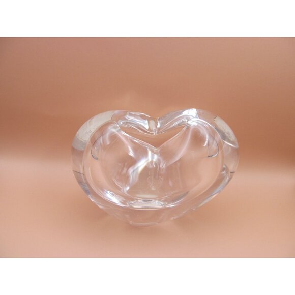Handcrafted Crystal Heart Art Glass Bud Vase Paperweight Made in Brazil - Picture 13 of 14